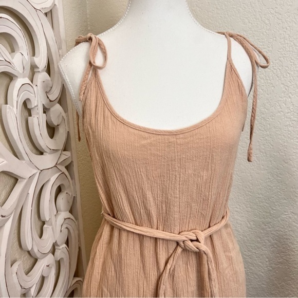 WAYF Spector Tie Strap‎ Crinkle Jumpsuit Size M - Picture 6 of 11